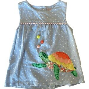 Baby Boden Turtle Appliqué Shirt Size 18-24